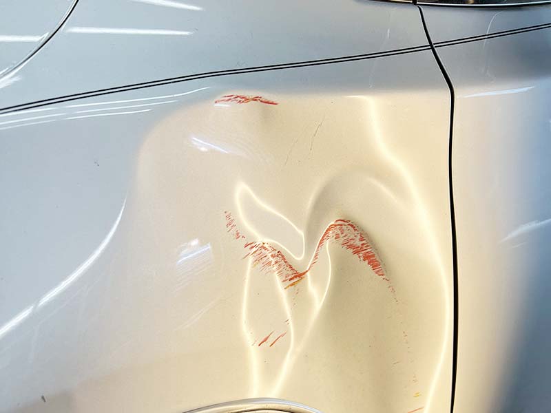 Hood Dent - Before PDR